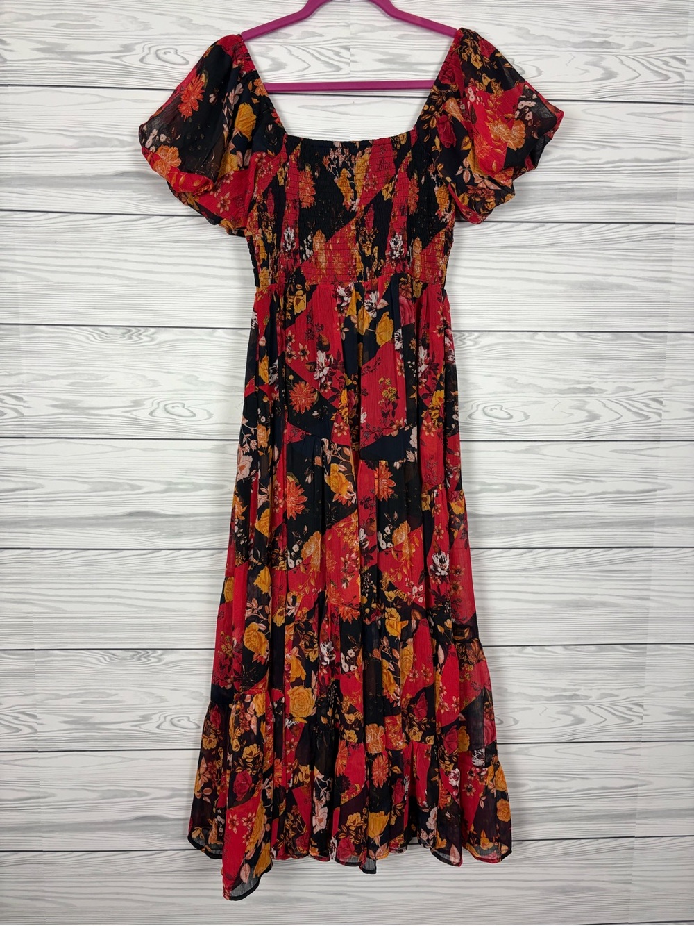 Baltic Born Suzy maxi dress black/red floral size medium NWT - Picture 9 of 9
